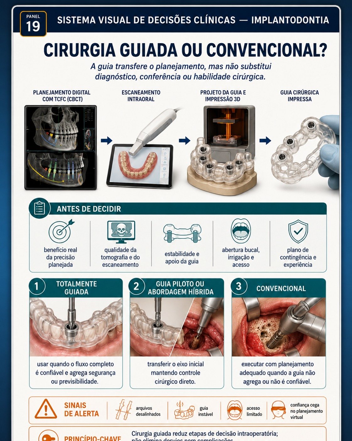 Painel visual de decisão clínica em Implantodontia